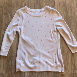 Pink Embroidered Sweater